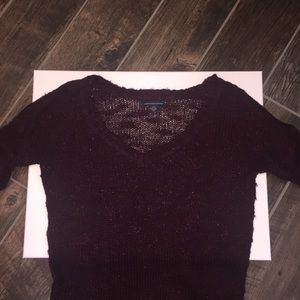 purple american eagle sweater